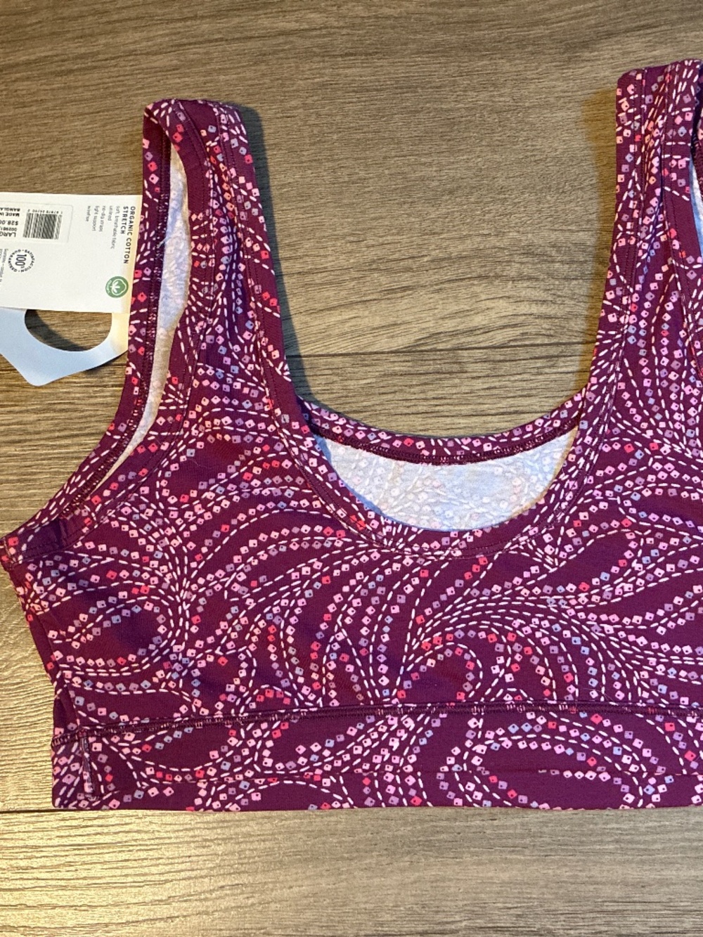 Women’s Organic Cotton Sports Bra - Picture 2 of 2